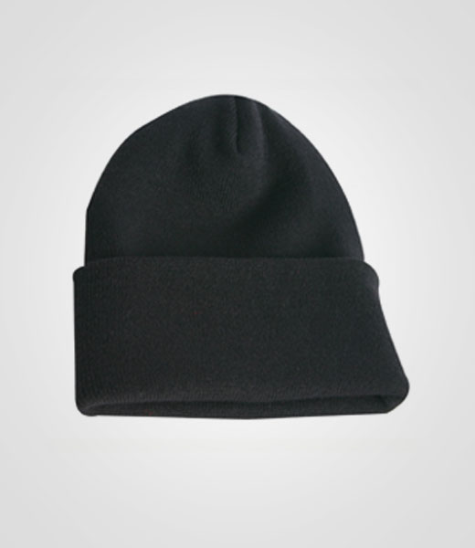 Black acrylic winter hat, Toque, embroid your logo on workwear, custom hats