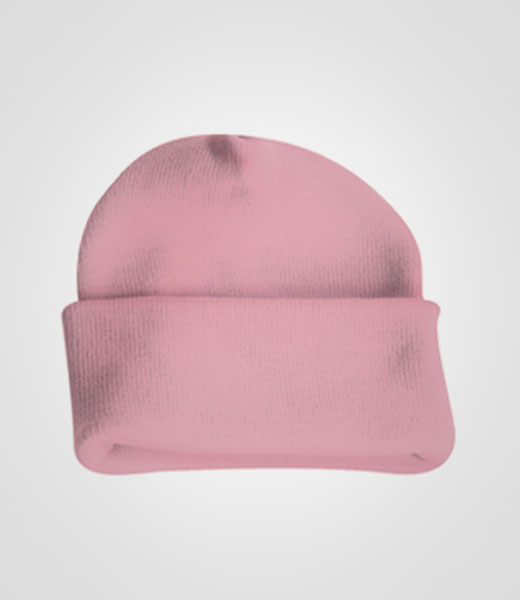 Pink acrylic winter hat, Toque, embroid your logo on workwear, custom hats