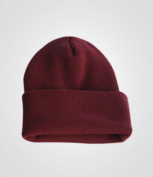 Maroon acrylic winter hat, Toque, embroid your logo on workwear, custom hats