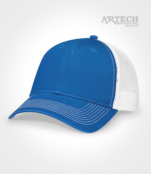 Deluxe Chino Twill / Nylon Mesh Trucker Hat || ARTECH Embroidery