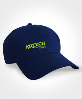 Custom promotional headwear, cap, custom hats, embroidered logo hat, lightweight promotional hat wear, artech promotional clothing, promotional hats