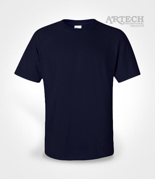Gildan 2000 T-shirt, cheap printed t-shirts, artech promotional wear, event tees, giveaways, band merch, canada, promotional apparel, navy custom printed tee