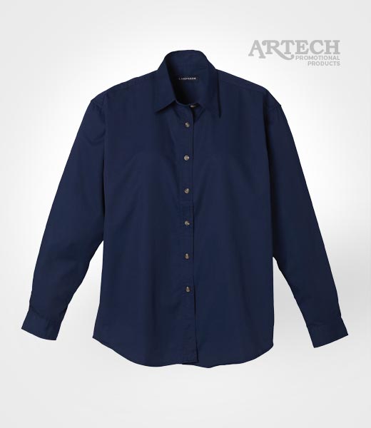 Ladies Corporate swear, business shirt, Promotional Corporate dress shirts, uniform workwear, artech promotional apparel and wear, embroidered shirt, business shirts, corporate clothing wear, Corporate wear, Navy dress Shirt, embroidery barrie, embroidery newmarket