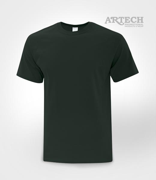 Screen printing T-shirts, cheap printed t-shirt, artech promotional wear, event tees, giveaways, band merch, canada, promotional apparel, tshirt dark green