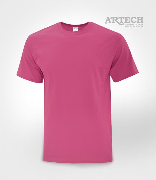Screen printing T-shirts Muskoka, cheap printed t-shirt, artech promotional wear, event tees, giveaways, band merch, canada, promotional apparel, tshirt sangria pink
