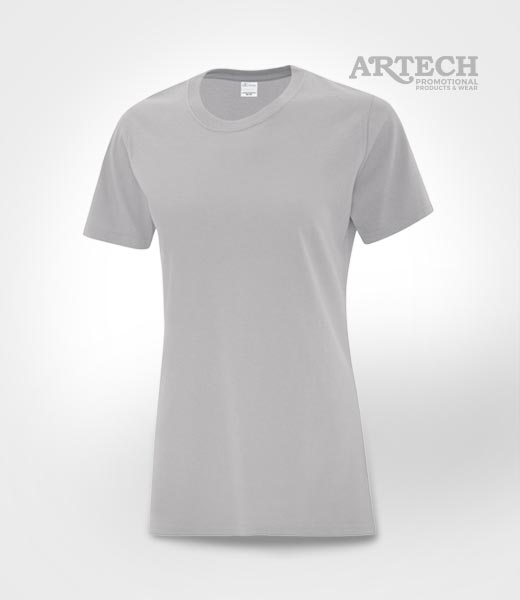 ladies t-shirt, womens tee, Screen printing T-shirts, cheap printed t-shirt, artech promotional wear, event tees, giveaways, band merch, canada, promotional apparel, tshirt silver