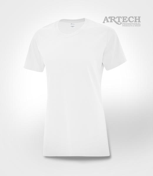 ladies t-shirt, womens tee, Screen printing T-shirts, cheap printed t-shirt, artech promotional wear, event tees, giveaways, band merch, canada, promotional apparel, tshirt white