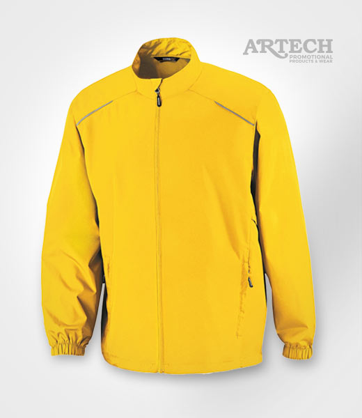 Promotional Jacket, Lightweight Jacket, custom embroidery, promotional apparel, clothing, fall jacets, barrie, orillia, peterborough, toronto, artech promotional products, corporate wear, uniforms, embroidery, gold yellow jacket, mens jacket coat