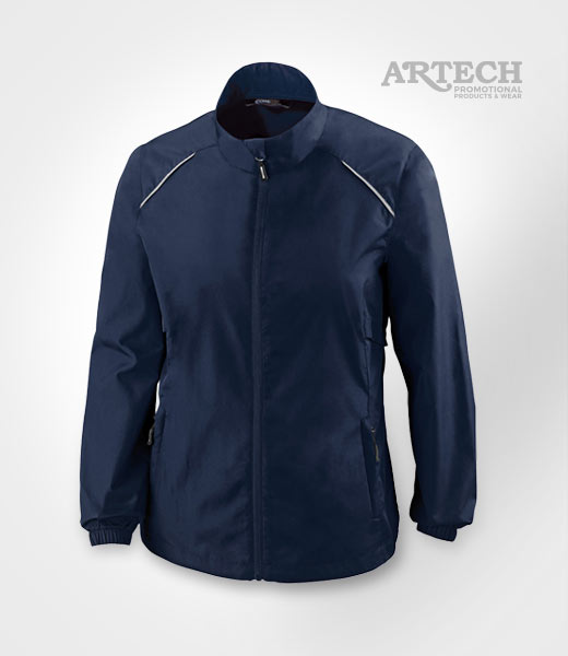 Promotional Jacket, Lightweight Jacket, custom embroidery, promotional apparel, clothing, fall jacets, barrie, orillia, peterborough, toronto, artech promotional products, corporate wear, uniforms, embroidery, classic navy jacket, womens jacket coat