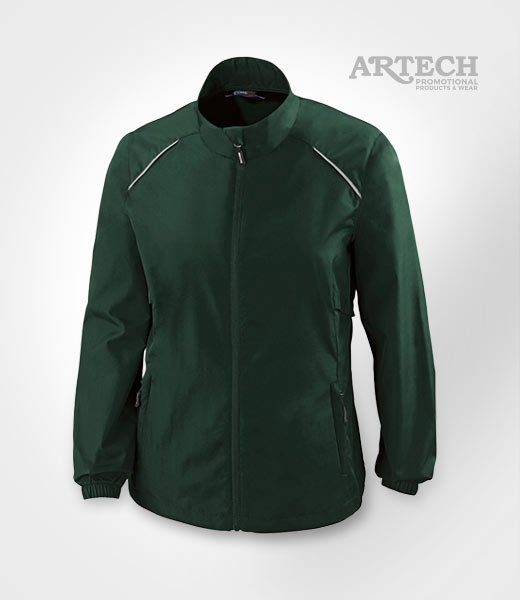 Promotional Jacket, Lightweight Jacket, custom embroidery, promotional apparel, clothing, fall jacets, barrie, orillia, peterborough, toronto, artech promotional products, corporate wear, uniforms, embroidery, forest green jacket, womens jacket coat