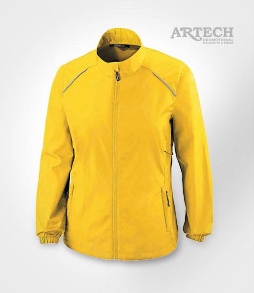 Promotional Jacket, Lightweight Jacket, custom embroidery, promotional apparel, clothing, fall jacets, barrie, orillia, peterborough, toronto, artech promotional products, corporate wear, uniforms, embroidery, gold yellow jacket, womens jacket coat