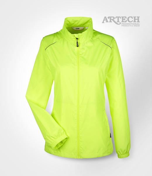 Promotional Jacket, Lightweight Jacket, custom embroidery, promotional apparel, clothing, fall jacets, barrie, orillia, peterborough, toronto, artech promotional products, corporate wear, uniforms, embroidery, safety green jacket, women's jacket coat, ladies