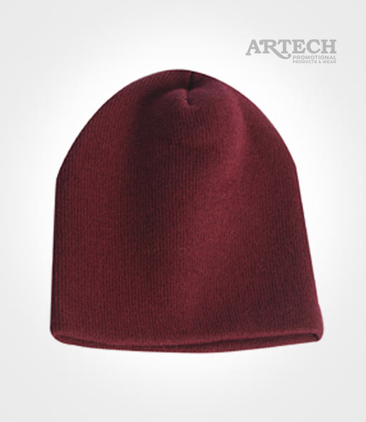 Maroon Winter Toque, Short acrylic winter hat, Toque, embroidery logo, workwear, custom hats, beanie, custom embroidery, Artech Promotional